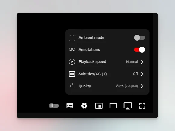 outube Ambient mode